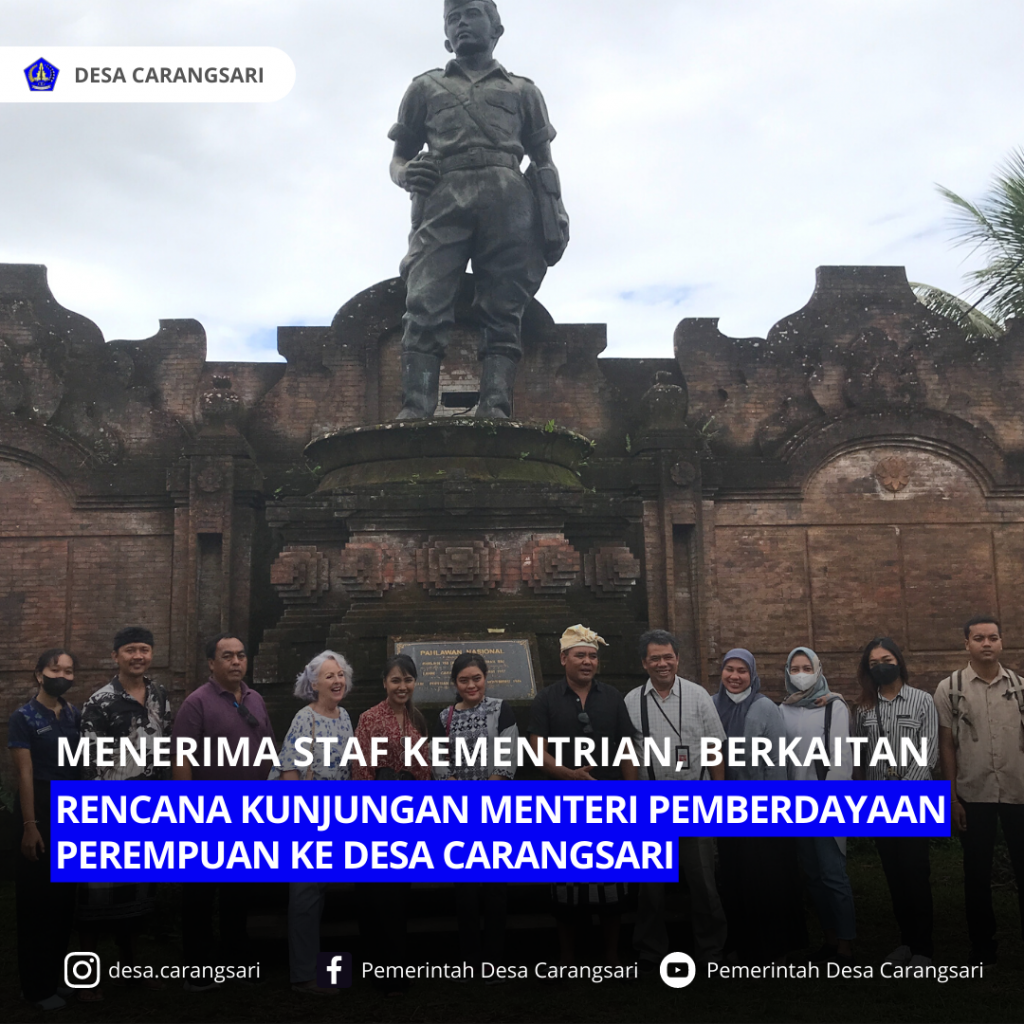 Menerima Staf Kementrian, Berkaitan Rencana Kunjungan Menteri Pemberdayaan Perempuan Ke Desa Carangsari